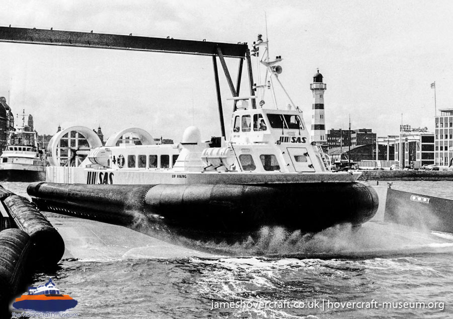 AP1-88 hovercraft with the Scandinavian company SAS -  (credit: The <a href='http://www.hovercraft-museum.org/' target='_blank'>Hovercraft Museum Trust</a>).